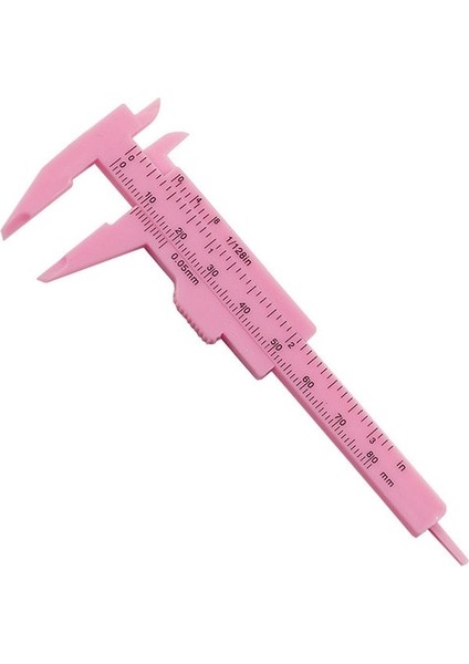 Pembe Mini 0-80MM Çift Ölçekli Plastik Sürmeli Kumpas Cetvel Ölçme Öğrenci Kaliperleri Ölçme Aracı Kaliperleri Boyutu (Yurt Dışından)