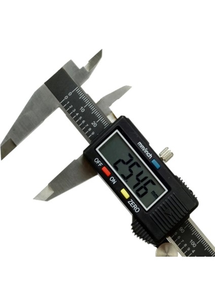 Karbon Fiber 0-150MM 6 Inç Dijital Kumpas Paslanmaz Çelik Elektronik Sürmeli Kumpas Mikrometre Karbon Fiber Kumpas Kalınlık Ölçer Cetvel (Yurt Dışından)