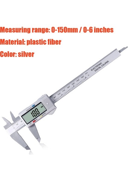 Dijital Kumpas 02 Dijital Kumpas Taşınabilir Elektronik Sürmeli Kumpas 100MM Kaliper Mikrometre Dijital Cetvel Ölçme Aracı 150MM 0.1mm (Yurt Dışından)