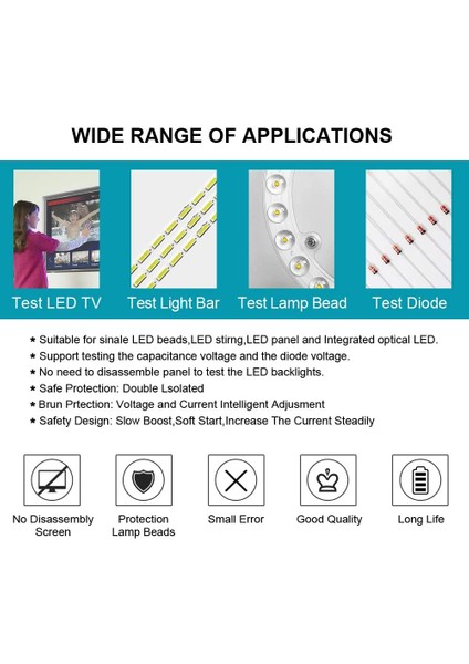 Ab Tak Yenı LED Test Cihazı 0-300 V Çıkış LED Tv Arkaplan Işığı Test Cihazı Çok Amaçlı LED Şeritler Boncuk Test Aracı Ölçüm Aletleri (Yurt Dışından) modelleri