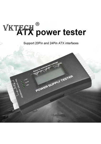 20/24 Pin Güç Ölçüm LCD Ekran Bilgisayar Güç Kaynağı Test Cihazı Teşhis Araçları Atx Btx Itx Tfx Için Bilgisayar Güç Ölçümü (Yurt Dışından)