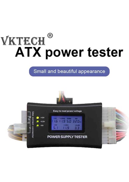 20/24 Pin Güç Ölçüm LCD Ekran Bilgisayar Güç Kaynağı Test Cihazı Teşhis Araçları Atx Btx Itx Tfx Için Bilgisayar Güç Ölçümü (Yurt Dışından)