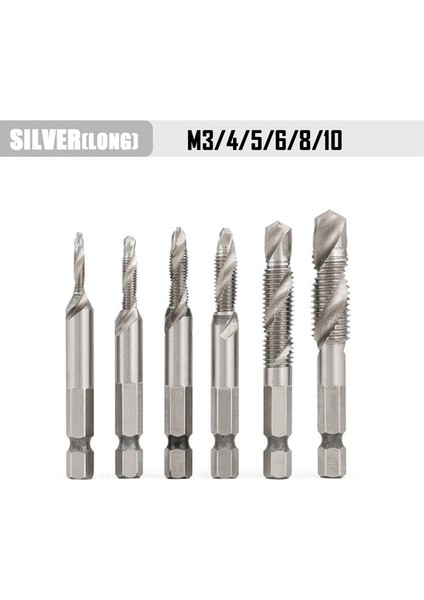 6 Adet Metal Matkap Ucu Seti Hex Shank Kaplama El Aletleri Hss Ağaç Işleme Araçları Konu Metrik Vida Ucu Bileşik Dokunun Araçları Mekanik (Yurt Dışından)