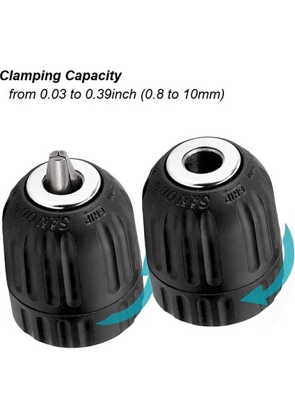 Chuck Soket Dişi 0.8-10MM Anahtarsız Matkap Chuck Dönüştürücü Hex Shank Sds Plus Soket Kare Femal Adaptör Darbeli Elektrikli Sürücü / Anahtar / Çekiç (Yurt Dışından) fırsatları