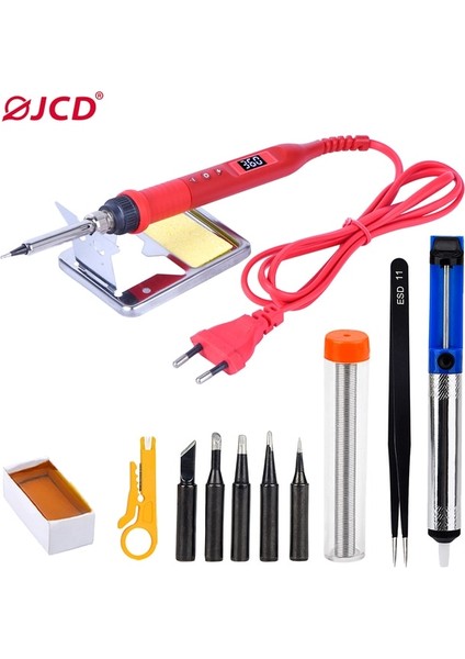 908U Kıt2 80W 220V, Abd Jcd 908U 80W Havya Kiti Ayarlanabilir Sıcaklık Aydınlatma Elektronik Kaynak Araçları Için Çok Fonksiyonlu Düğme Lehimleme Seti (Yurt Dışından)