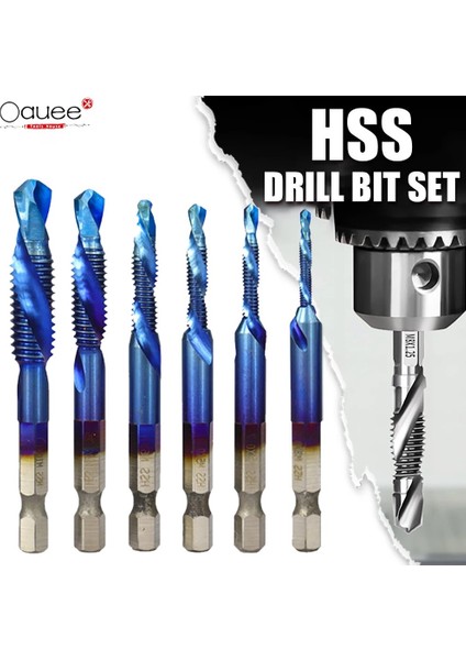 6 Adet Metal Matkap Ucu Seti Hex Shank Kaplama El Aletleri Hss Ağaç Işleme Araçları Konu Metrik Vida Ucu Bileşik Dokunun Araçları Mekanik (Yurt Dışından) fiyatları