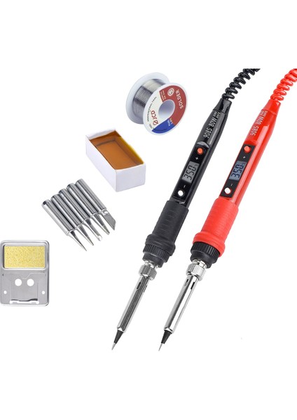 Gümüş 80W 110V, Ab Jcd Elektrikli Havya 80W Ayarlanabilir Sıcaklık LCD Kaynak Aracı Seramik Isıtıcı Havya Kafa Kaynak Onarım Araçları (Yurt Dışından)