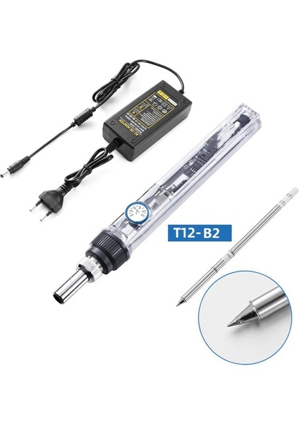 B2 Güç Kiti DC12-24V 72W Ayarlanabilir Sıcaklık Lehimleme Aracı T12 Havya Taşınabilir Bga Rework Istasyonu Mini Elektrikli Havya (Yurt Dışından)
