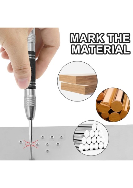 Delgeç Seti C Süper Güçlü Otomatik Merkez Delgi Kerner Konumlandırma Yaylı Ayarlanabilir Işaretleyici Ahşap Cam Pres Dent Metal Matkap (Yurt Dışından) fiyatları