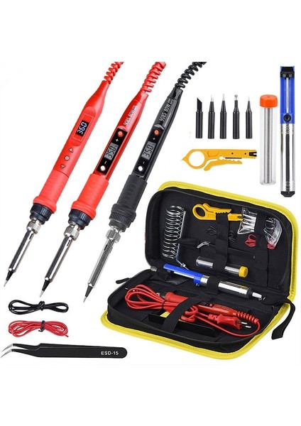 908U Kıt1 80W 220V,AB 80W Elektrikli Havya LCD Dijital Ekran Ayarlanabilir Sıcaklık 220V 110V Havya Kiti Kaynak Onarım Araçları 908S (Yurt Dışından) fiyatları