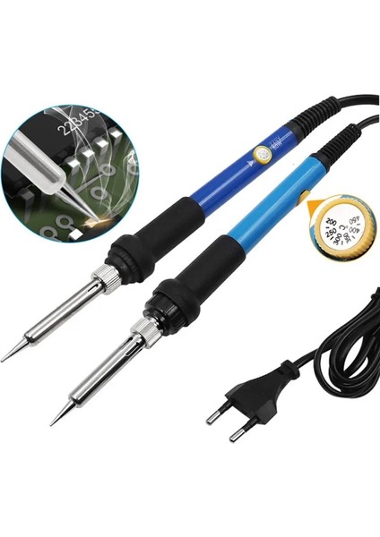 1 Adet 60W Elektrikli Havya 220V/110V Ayarlanabilir Sıcaklık Havya Standı Tamir Istasyonu Isı Kalem Kaynak Tamir Araçları (Yurt Dışından)