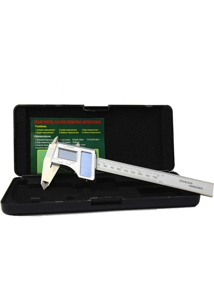 Karbon Fiber Tipi En Iyi KALITE!0-150MM 6 Inç Paslanmaz Çelik Güneş Dijital Kumpas Güneş Enerjisi Sürmeli Kumpas Karbon Fiber Dijital Kumpas Cetvel (Yurt Dışından) fırsatları
