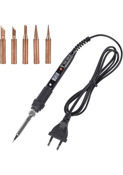 Siyah 80W 110V, Abd, Kaynak Uçlu Jcd 80W Elektrikli Havya LCD Dijital Ekran Ayarlanabilir Sıcaklık 220V/110V Lehim Istasyonu Kaynak Onarım Aracı Kiti 908S (Yurt Dışından)