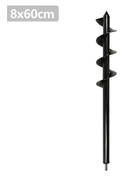 8X60 Yüksek Kaliteli Toprak Burgu Matkap Ucu Bahçe Burgu Spiral Bit Çiçek Dikim Delik Kazıcı Zemin Burgu Yard Bahçe Dikim Aracı (Yurt Dışından)