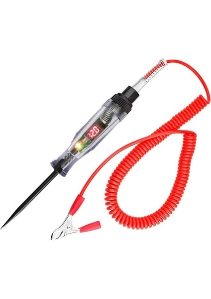 Yaylı Tel Dc 6V 12V 24V Gerilim Elektrik Devre Test Cihazı Dijital Ekran Uzun Prob Kalem Ampul Otomobil Teşhis Araçları Oto Tamir (Yurt Dışından)