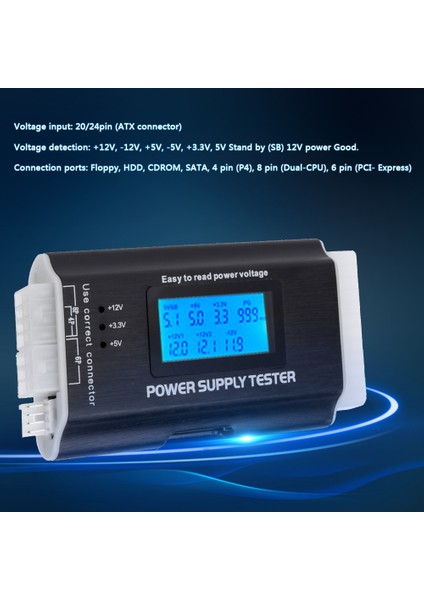 Dijital LCD Ekran Pc Güç Kaynağı Test Cihazı Checker Atx Ölçüm Test Cihazı Güç Ölçüm Teşhis Test Cihazı Araçları (Yurt Dışından) fırsatları