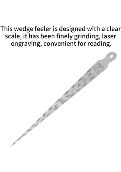 Stil 1 0-15MM Konik Ölçer Paslanmaz Çelik Metrik Kama Feeler Cetvel Cep Delik Muayene Kaynak El Aleti Aksesuarları (Yurt Dışından) indirimleri