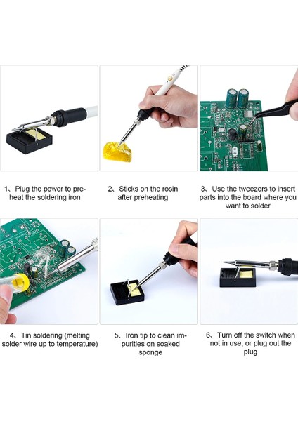 Siyah 60W 220V, Ab Qh Yeni Elektrikli Havya Ayarlanabilir Sıcaklık Anahtarı ile 60W 80W 220V 110V Kaynak Lehim Rework Istasyonu Tamir Araçları (Yurt Dışından) indirimleri