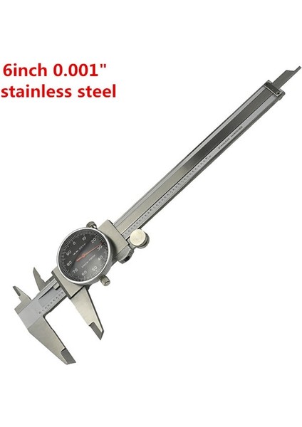 6 Inç Siyah Renk Yüksek Kalite 150MM 0.02MM/0.001 "paslanmaz Çelik Kadran Sürmeli Kumpas Kadranlı Gösterge Plastik Kadranlı Gösterge Kalınlık Ölçüm Araçları (Yurt Dışından)