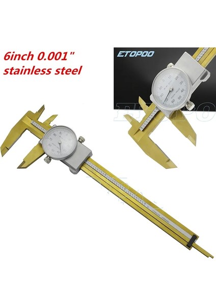 6 Inç Siyah Renk Yüksek Kalite 150MM 0.02MM/0.001 "paslanmaz Çelik Kadran Sürmeli Kumpas Kadranlı Gösterge Plastik Kadranlı Gösterge Kalınlık Ölçüm Araçları (Yurt Dışından) indirimleri