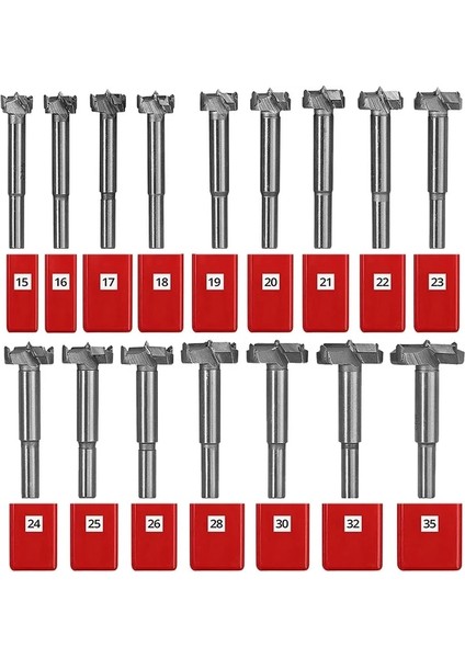 16 Adet Forstner Matkap Ucu Seti Karbür Forstner Uçları 15-35MM Ağaç Işleme Delik Testere Menteşe Matkap Ucu Yüksek Hız Çelik Matkap Uçları (Yurt Dışından)