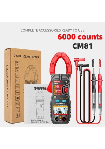 CM81 Kırmızı CM80/CM81 Dijital Pens Ampermetre Ampermetre Gerilim Araba Amp Hz Kapasite Ncv Ohm Testi Multimetre Dijital Profesyonel Test Cihazı (Yurt Dışından)