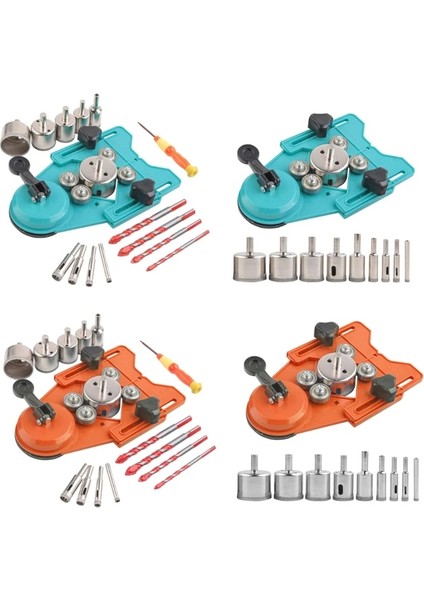 9FP101289-BL-1 11 Adet/16 Adet Mermer Cam Matkap Uçları Seti Matkap Kılavuzu Bulucu Delik Testere Kesici Takım Yardımcı Kol Konumlandırma Dübel Delme (Yurt Dışından) fırsatları