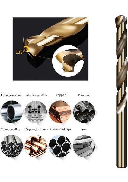 5.2mm 10 Adet 1.0-13MM Hss M35 Kobalt Kaplamalı Büküm Matkap Ucu Seti Çekirdek Matkap Ucu Ahşap Metal Delik Kesici Paslanmaz Çelik Ahşap Metal Delme (Yurt Dışından) fırsatları