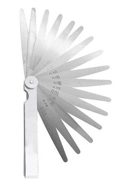 150MM Feeler Ölçer Kalınlık Ölçümü Metrik 0 02-1mm Dolgu Ölçer 360 Derece Çıkarılabilir Ayarlanabilir Itici Işaretli Düzen (Yurt Dışından)