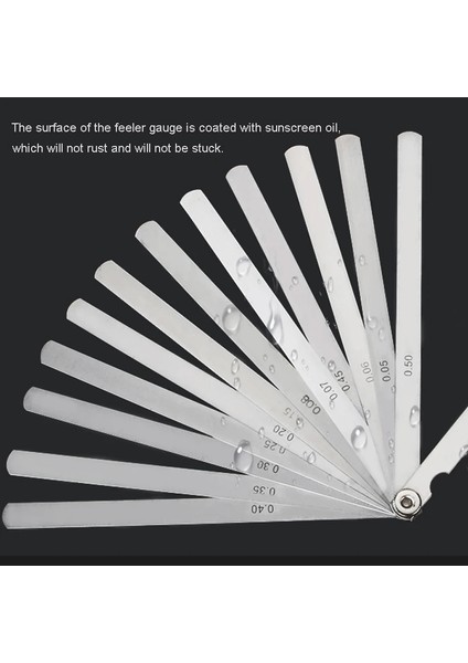 0.05-0.63MM 15 Bıçak Feeler Ölçer Metrik Kalınlık Ölçer Seti Bıçak Boşluğu Dolgu Itici Vana Kalınlık Düzeni Aracı Göstergeler Ölçüm (Yurt Dışından)