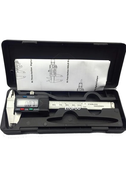 0-150 Dijital Tip Etopoo Paslanmaz Çelik Dijital Kumpas 0-100MM 4 Inç Mini Cep Elektronik Sürmeli Kumpas Kaydırıcı Kaliper Mücevher Kalınlık Ölçer (Yurt Dışından)