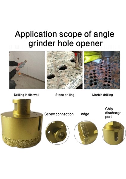 25MM M14 Konu 6-100MM Vakum Kaynaklı Elmas Delme Çekirdek Uçları Porselen Karo Matkap Uçları Mermer Taş Duvar Açıcı Delik Testere (Yurt Dışından) fırsatları