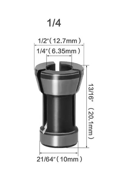 1 Adet 6.35MM 1 Adet/3 Adet Yüksek Hassasiyetli Adaptör Pens 8mm 6.35MM 6mm Collet Chuck Gravür Kırpma Makinesi Yönlendirici Freze Kesicisi Aksesuarları (Yurt Dışından)