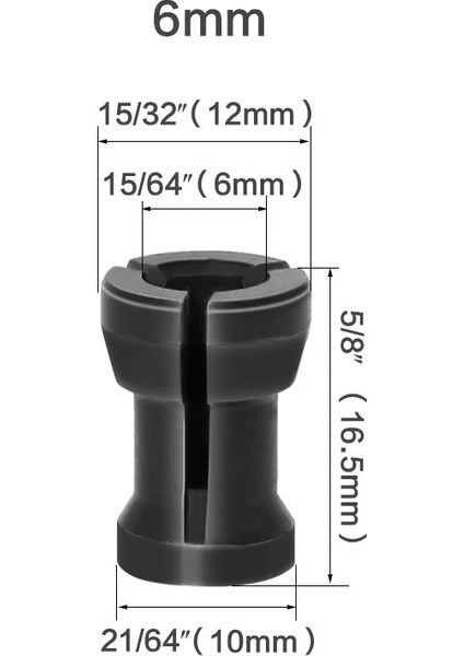 1 Adet 6.35MM 1 Adet/3 Adet Yüksek Hassasiyetli Adaptör Pens 8mm 6.35MM 6mm Collet Chuck Gravür Kırpma Makinesi Yönlendirici Freze Kesicisi Aksesuarları (Yurt Dışından)