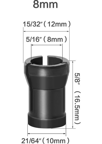 1 Adet 6.35MM 1 Adet/3 Adet Yüksek Hassasiyetli Adaptör Pens 8mm 6.35MM 6mm Collet Chuck Gravür Kırpma Makinesi Yönlendirici Freze Kesicisi Aksesuarları (Yurt Dışından)