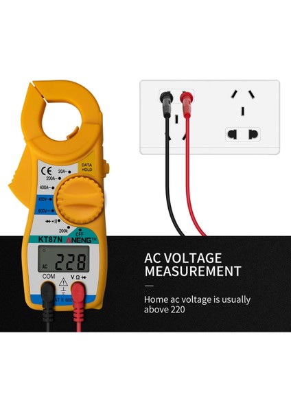 KT87N Sarı Aneng KT87N Mini Dijital Pens Metre Ac/dc Gerilim Ac Akım 600 V True Rms Multimetre Kapasite Elektrik Megger Test Cihazı (Yurt Dışından)