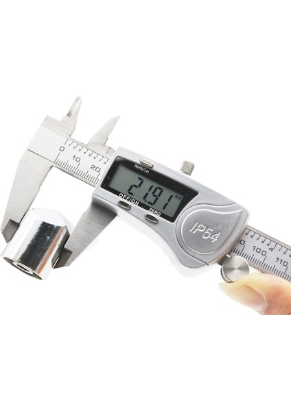 Kutulu Kumpas Yüksek Hassasiyetli Paslanmaz Çelik Metal Dijital Kumpas 6 Inç 150 cm Ölçüm Cihazı LCD Sürmeli Kumpaslar Ölçme Aletleri (Yurt Dışından)