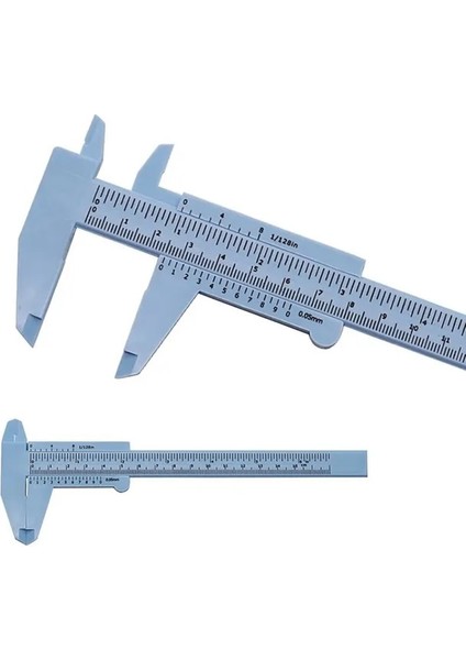 0-150MM Açık Mavi 0-100/150MM Çift Ölçekli Plastik Sürmeli Kumpas Cetvel Ölçme Öğrenci Kaliperleri Mini Ölçme Kaliperleri Boyut Ölçme (Yurt Dışından)