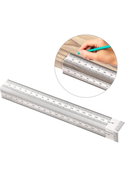 300MM Yüksek Hassasiyetli Ölçekli Cetvel Paslanmaz Ağaç Işleme Kazıma Işareti Çizgi Ölçer Marangoz Ölçme Aracı Işaretleme T Tipi Delik Cetvel (Yurt Dışından) modelleri