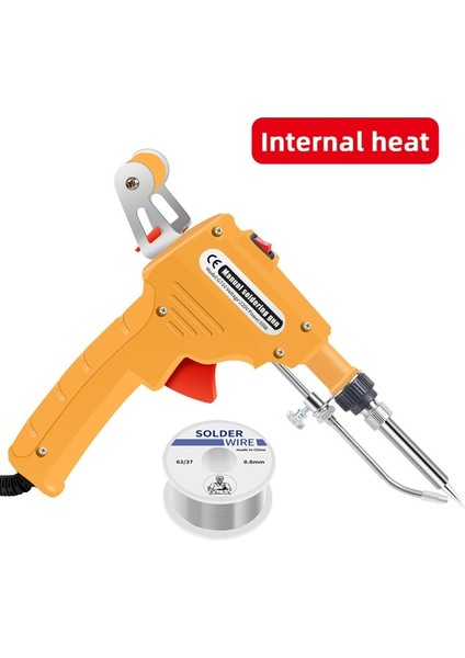 Sarı Dahili Hea 220V, Abd Elektrikli Havya 110V/220V 60W Abd/euplug Manuel Lehimleme Tabancası Harici Dahili Isıtma Otomatik Olarak Kalay Tabancası Araçları Gönder (Yurt Dışından)