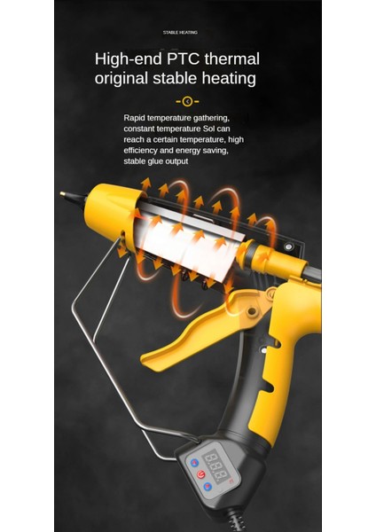 300W-SWITCH-R Abd 300W Sıcak Tutkal Tabancası Dijital Ekran Sıcaklığı Ayarlanabilir Bakır Meme Kullanımı 11 mm Tutkal Çubukları Ev Dıy Aracı Termal Tutkal Tabancası (Yurt Dışından)