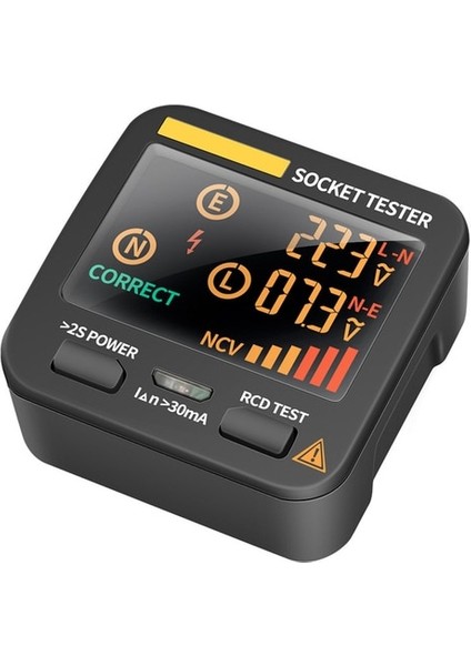 Au Fişau Fiş Dijital Soket Adaptörü Toprak Sıfır Hattı Faz Kontrolü Ncv LCD Ekran Soket Gerilim Test Cihazı Au Fiş (Yurt Dışından)