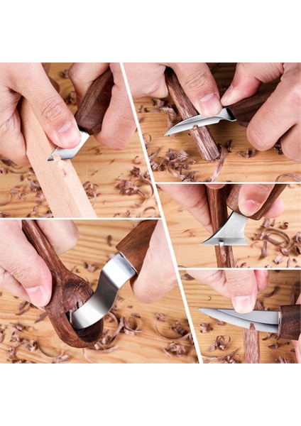 D 5 Adet Keski Oyma Bıçağı Gravür Dıy El Ahşap Oyma Araçları Ahşap Oyma Kesici Bıçaklar Soyma Ağaç Işleme Kaşık El Işçisi (Yurt Dışından) indirimleri