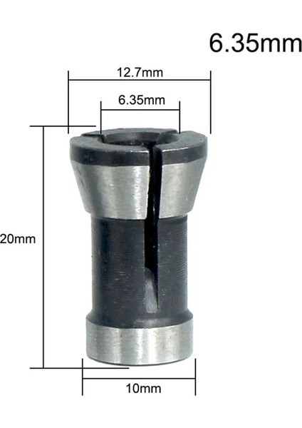 B 1 Adet 3 Adet Yüksek Hassasiyetli Şaft Freze Kesicisi Collet Chuck Elektrikli Ağaç Işleme Düzeltici Ahşap Yönlendirici Oyma Makinesi 6 8 6.35 (Yurt Dışından)