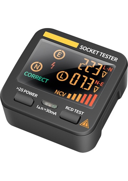 Au Fişau Fiş Dijital Soket Adaptörü Toprak Sıfır Hattı Faz Kontrolü Ncv LCD Ekran Soket Gerilim Test Cihazı Au Fiş (Yurt Dışından)