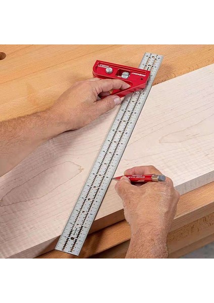 B-12 Inç Ağaç Işleme Aleti Ayarlanabilir Sürgülü Cetvel Kombinasyonu Kare Dıy Ev Marangoz Makinistleri Sağ Açı Üçgen 6/12/18 Inç (Yurt Dışından) modelleri