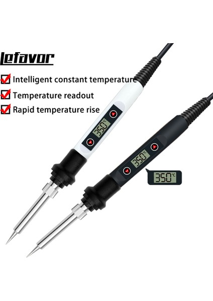60W Mavi Set Ab 220V-240V 60/80W Dijital Elektrikli Havya Kaynak Demir Aracı Sıcaklığı Ayarlanabilir Havya Ipuçları/stand/teneke Tel (Yurt Dışından) indirimleri