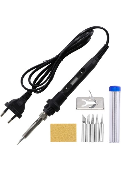 Siyah Set-2 110V Abd Tak Yeni 80W Ayarlanabilir Sıcaklık Havya 220V 110V Dijital Ekranlı Ev Elektronik Kaynak Aracı (Yurt Dışından)