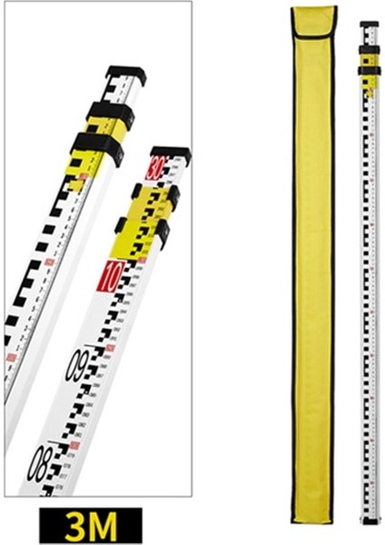 3 M Kule Cetveli Alüminyum Alaşımlı Geri Çekilebilir Kule Cetveli 360 ° Dönen Otomatik Optik Seviye Için Optik Seviye Lazer Lazer Seviye Tripod (Yurt Dışından)