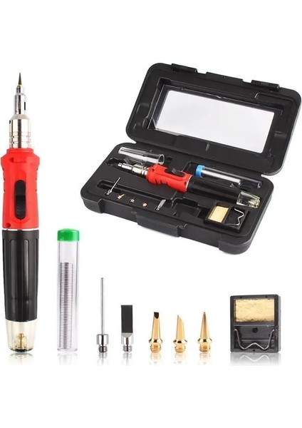 B HS-1115K Havya Profesyonel 10 In 1 Gaz Havya Akülü Kaynak Torch Aracı Kiti Better MT-100 HT-1937 1934 2000 (Yurt Dışından)